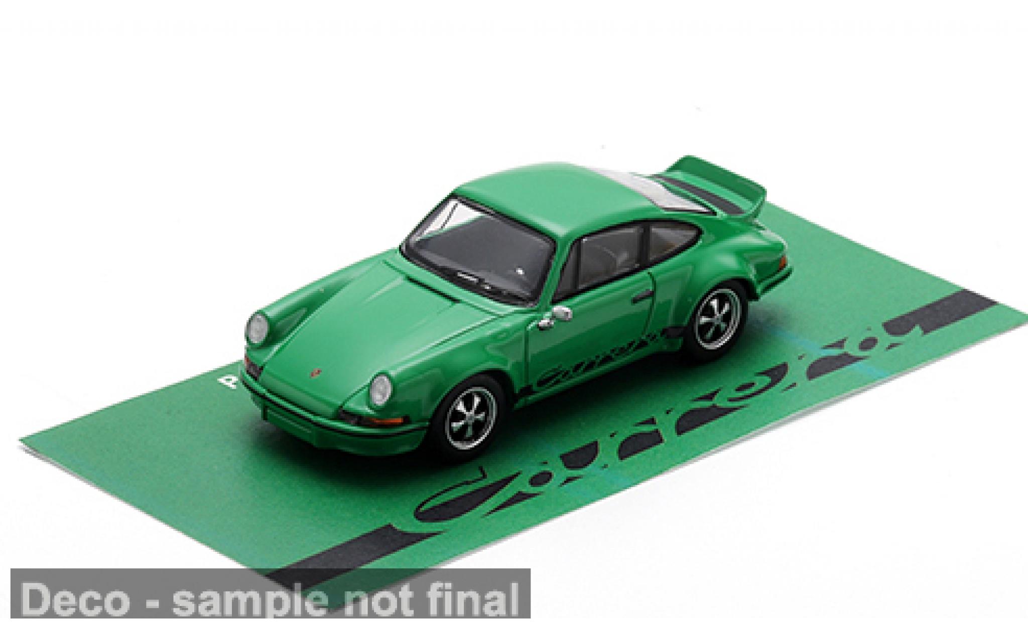 Porsche 911 1/64 Spark 2.8 RSR groen/zwart 1973 1:64 modelauto