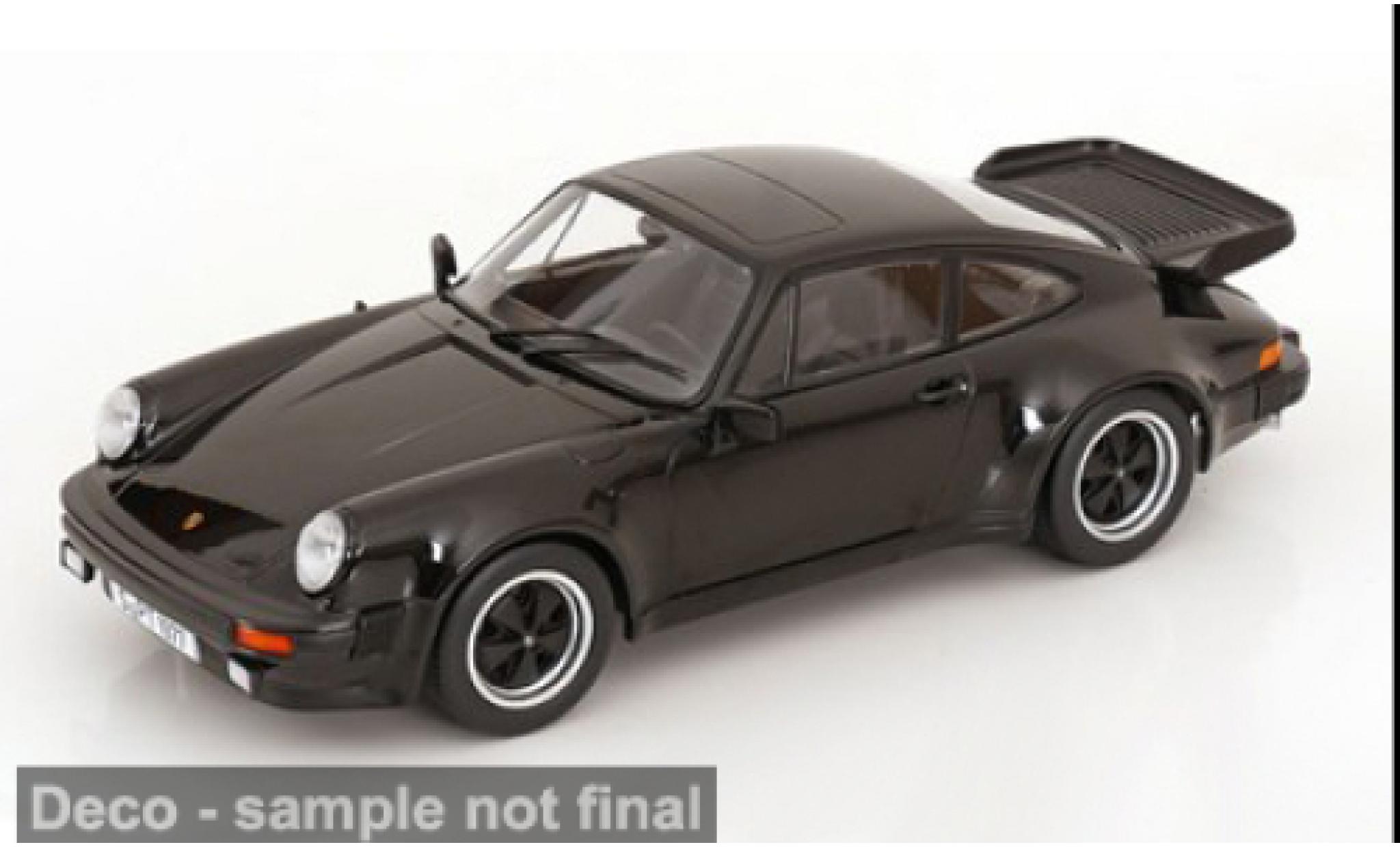 Porsche 930 Turbo 1/18 KK Scale 911  3.3 zwart 1977 1:18 modelauto