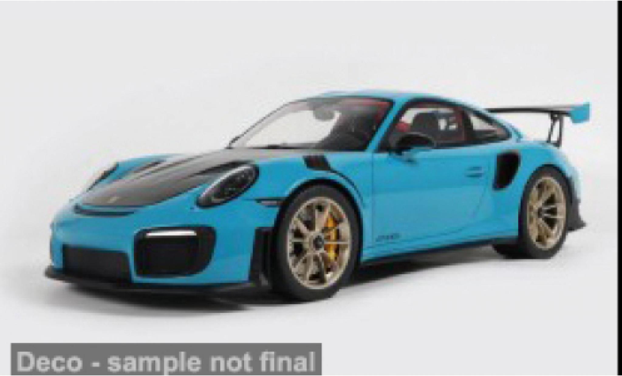 Porsche 991 GT2 RS 1/12 GT Spirit 911 (.2) blauw/zwart 2018 1:12 modelauto