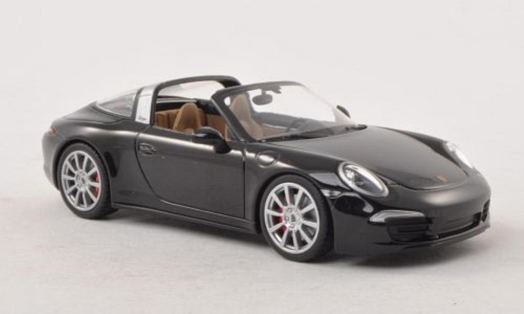 Porsche 991 Targa 1/43 Minichamps Targa 4S zwart modelauto