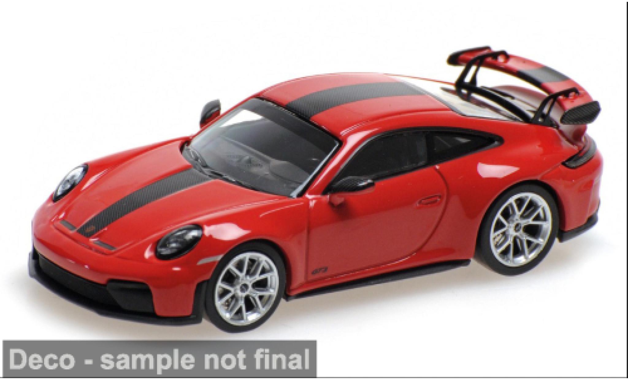 Porsche 992 GT3 1/64 Minichamps 911 (.2) rood 2025 1:64 modelauto