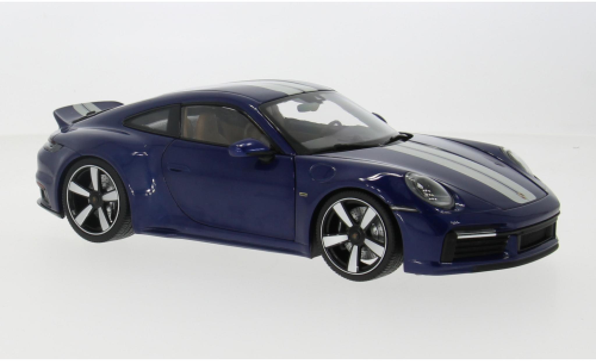 Porsche 992 1/18 Minichamps 911  Sport Classic blauw 2022 1:18 modelauto