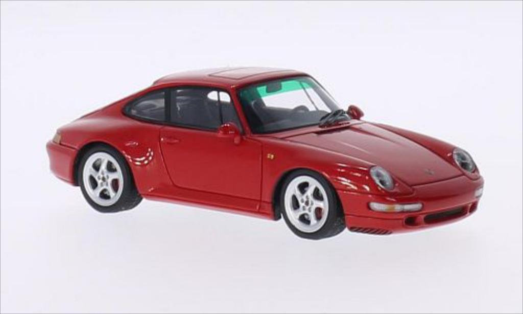 Porsche 993 4S 1/43 Spark Carrera 4S rood modelauto