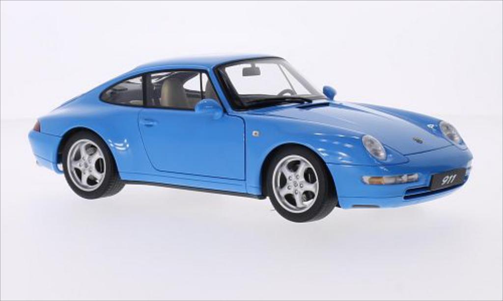 Porsche 993 Carrera 1/18 Autoart Carrera blauw 1995 modelauto