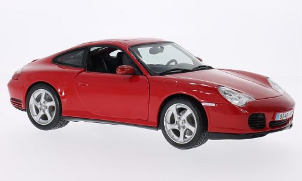 Porsche 996 4S 1/18 Maisto Carrera 4S rood modelauto