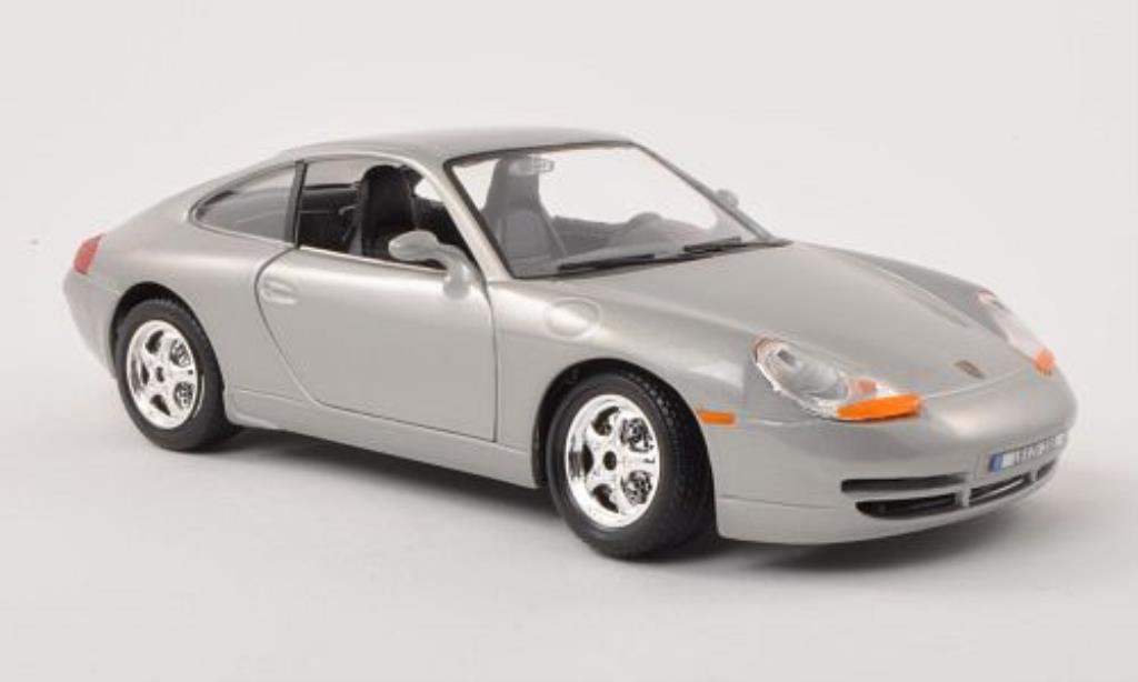 Porsche 996 Carrera 1/24 Burago Carrera grijs modelauto