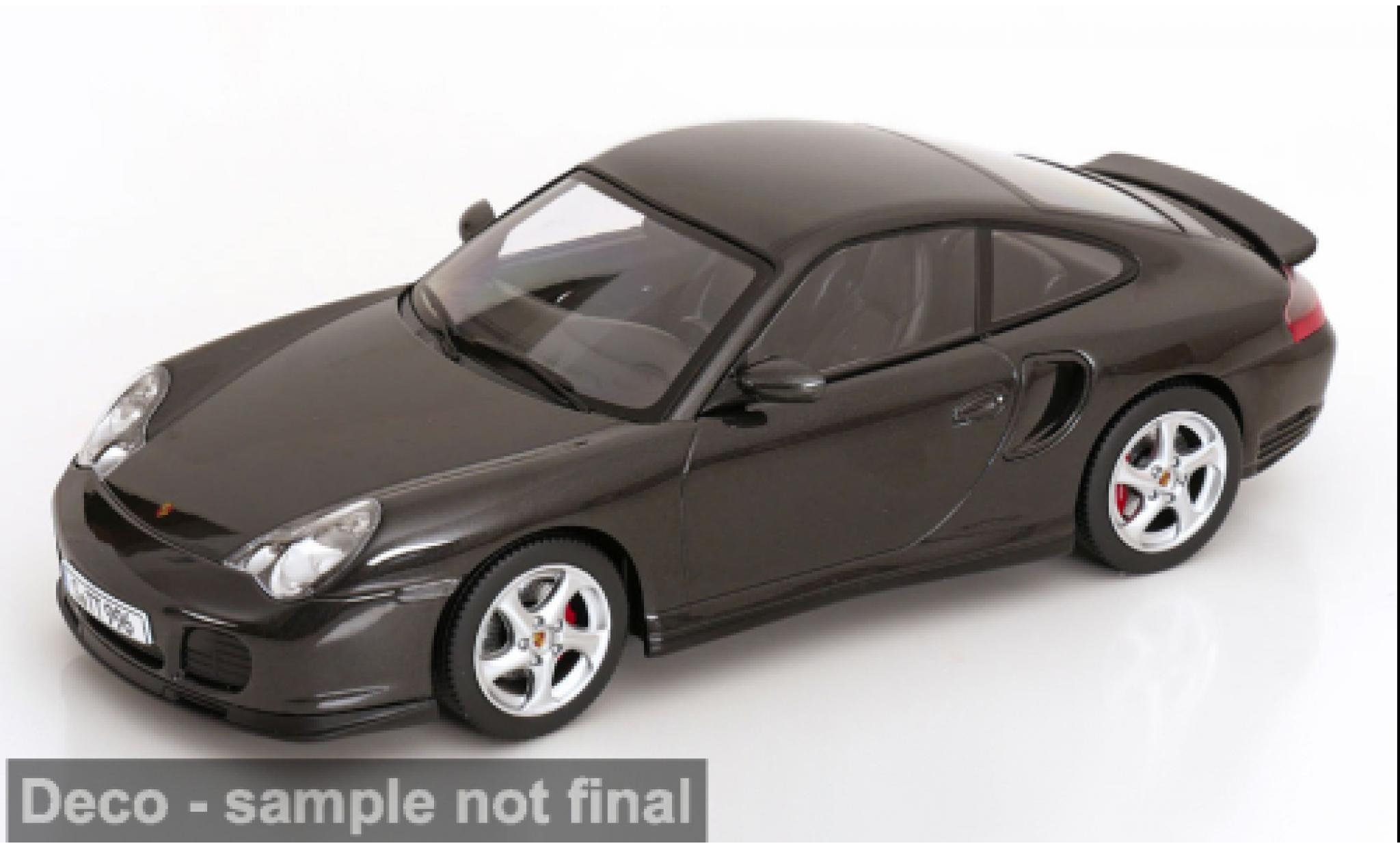 Porsche 996 Turbo 1/18 KK Scale 911  zwart 2000 1:18 modelauto