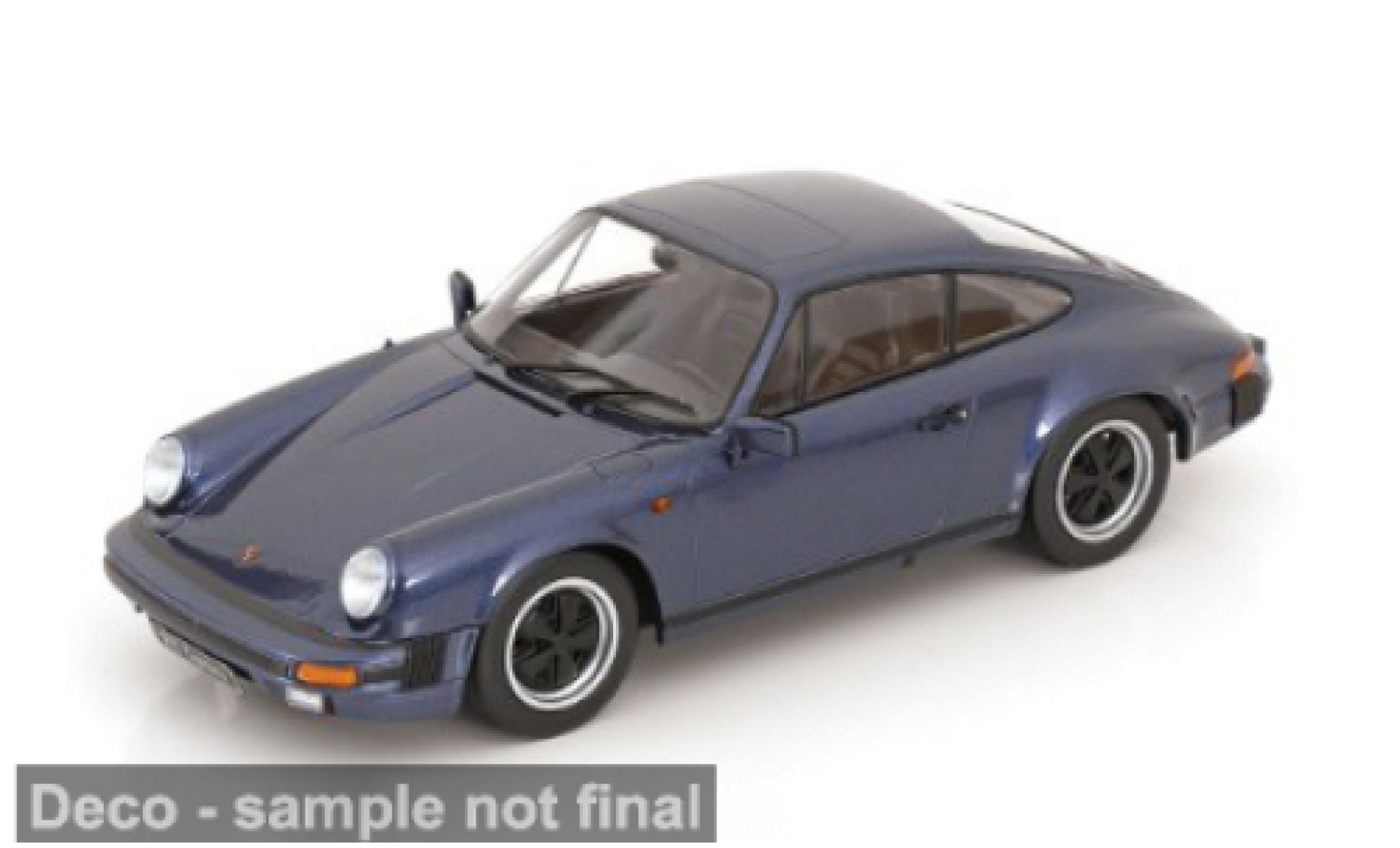 Porsche 930 1/18 KK Scale 911 Carrera blauw 1983 1:18 modelauto