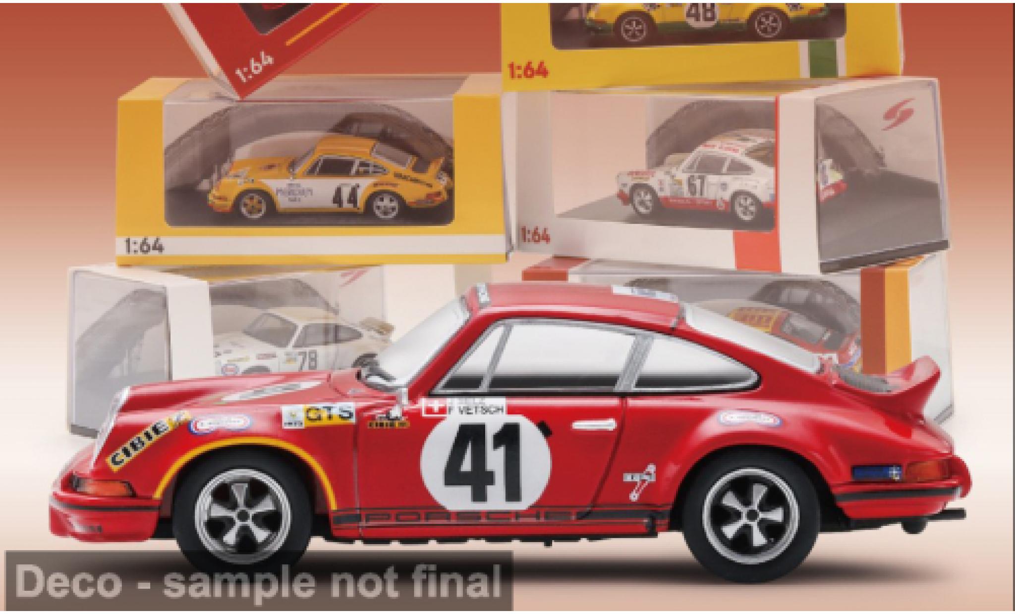 Porsche 911 1/64 Spark Carrera RSR 2.8 24h Le Mans 1973 #44 F.Vetsch/J.Selz 1:64 modelauto