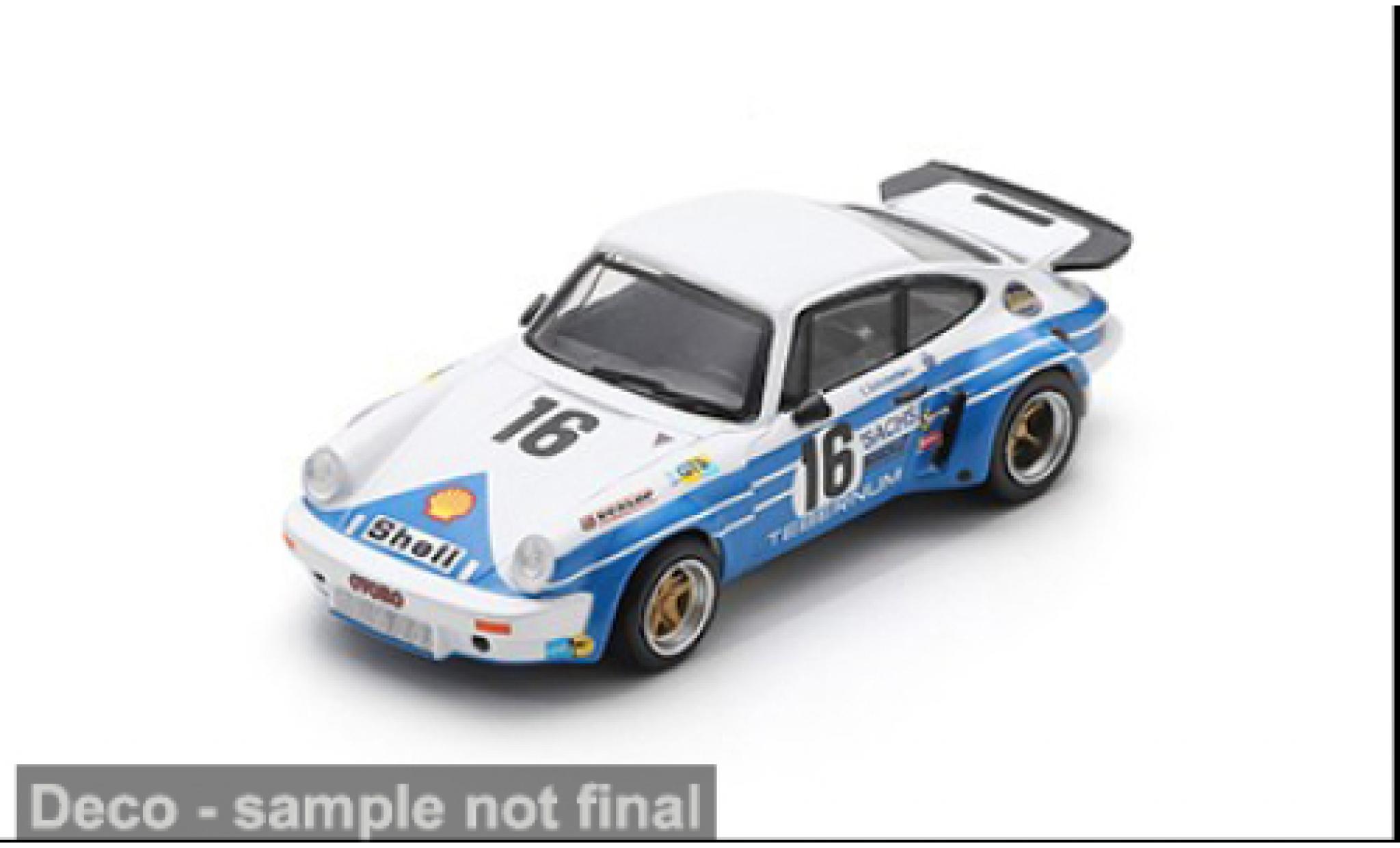 Porsche 930 RSR 1/64 Spark 911 Carrera 3.0 24h Le Mans 1975 #16 C.Schickentanz/H.Bertrams 1:64 modelauto