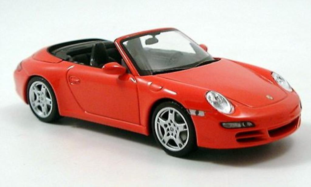 Porsche 997 S 1/43 Minichamps Carrera S Cabriolet rood 2004 modelauto