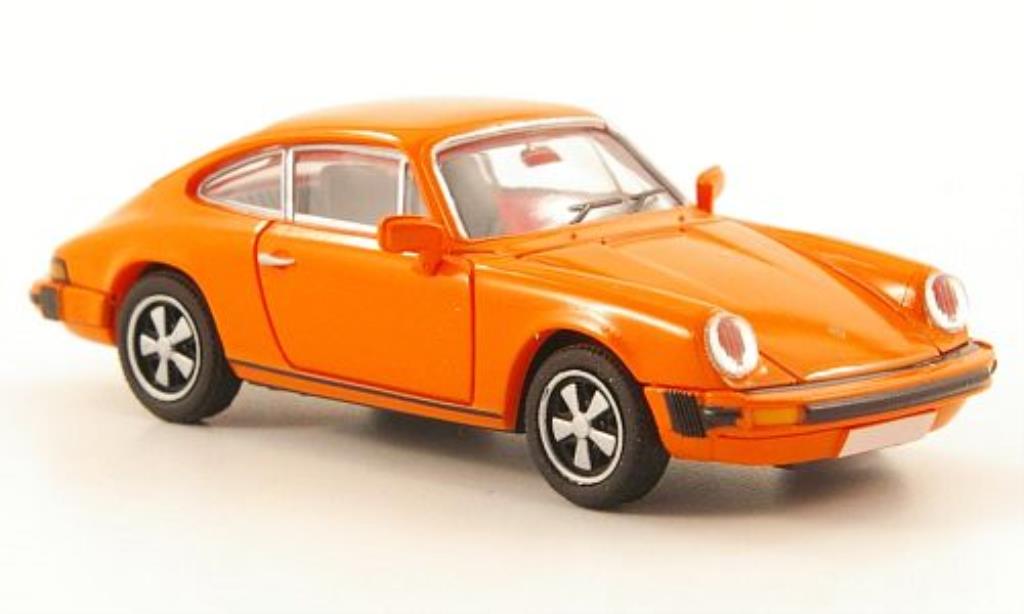 Porsche 911 1/87 Brekina Coupe (G-Reihe) oranje modelauto
