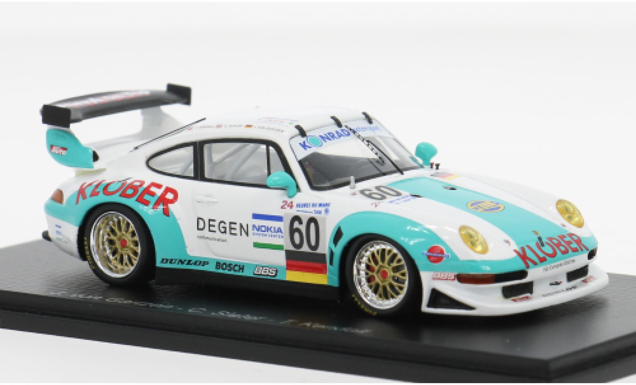 Porsche 996 GT2 1/43 Spark 911 24h Le Mans 2000 #60 J-V.Gartzen/C.Slater 1:43 modelauto