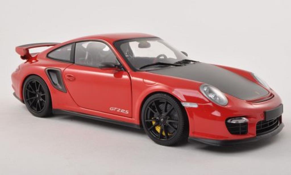 Porsche 997 GT2 1/18 Minichamps GT2 rood/carbon 2011 modelauto