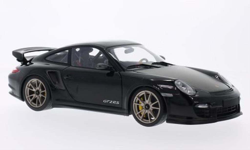 Porsche 997 GT2 1/18 Minichamps GT2 zwart 2011 modelauto