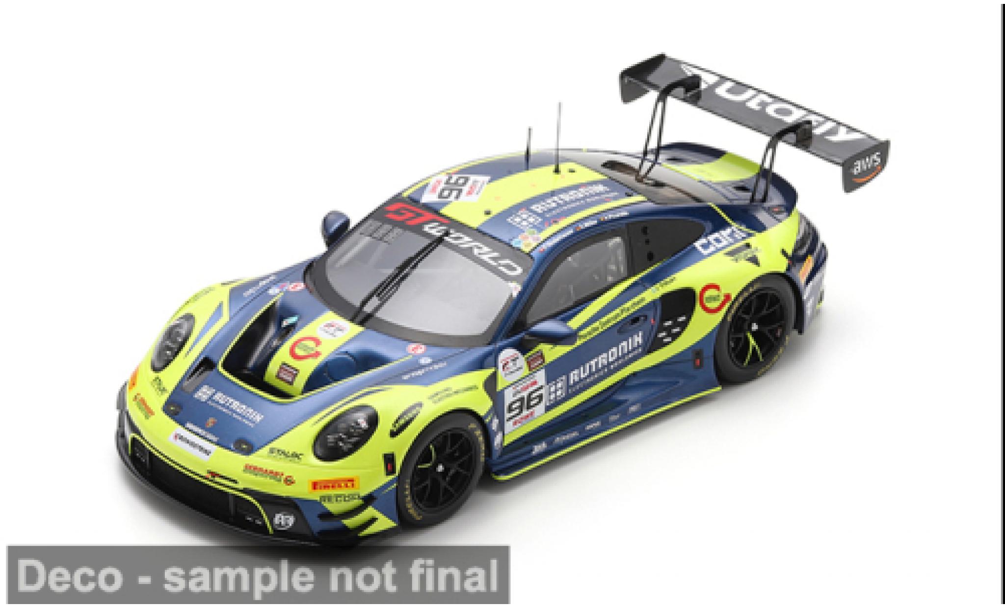 Porsche 992 GT3 R 1/18 Spark 911  24h Spa 2025 Rutronik Racing #96 S.M&uuml;ller/P.Niederhauser 1:18 modelauto