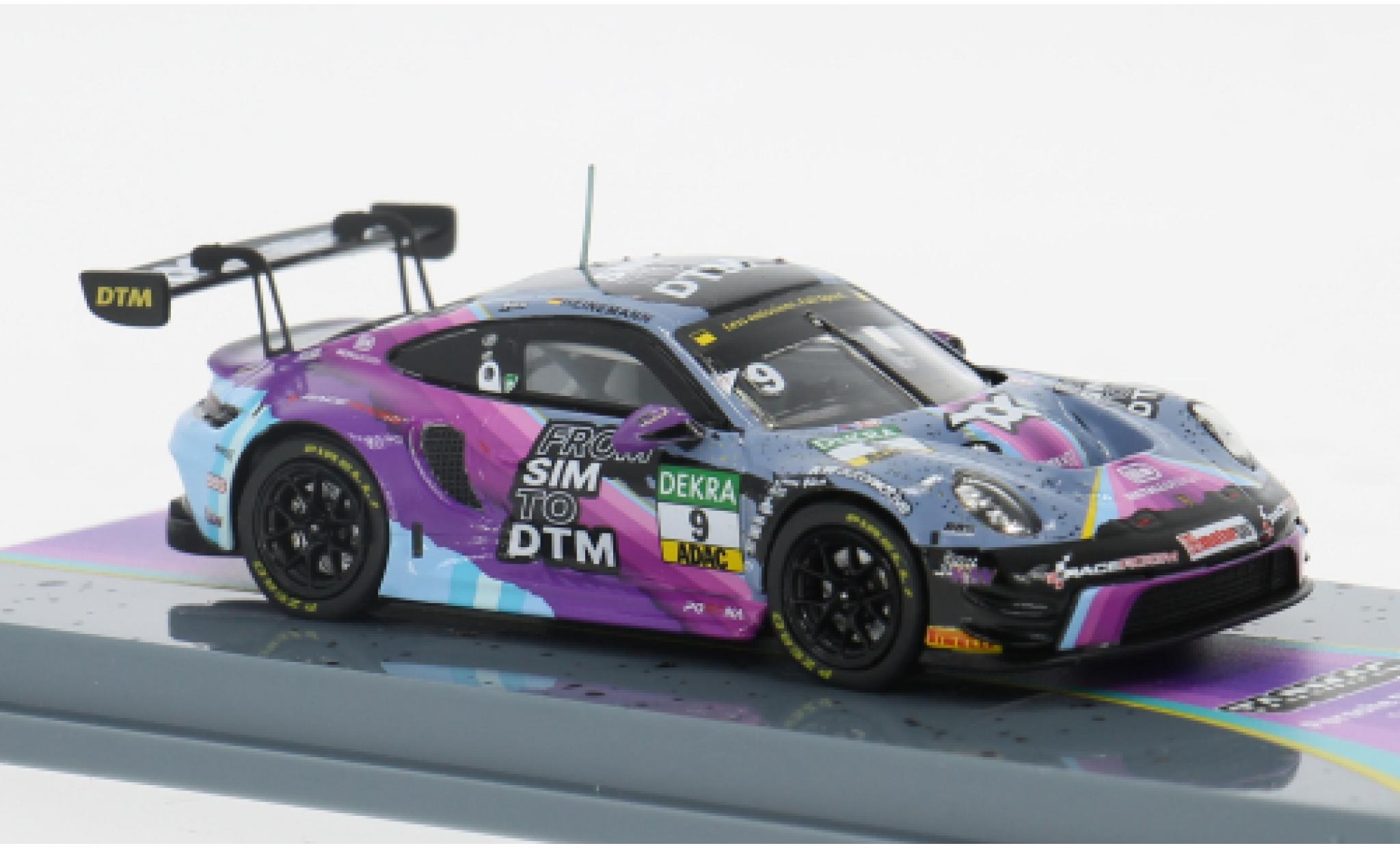 Porsche 911 1/64 Tarmac Works GT3 R DTM-Saison 2023 T.Heinemann 1:64 modelauto