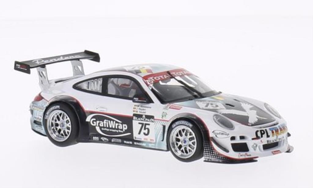 Porsche 997 GT3 1/43 Minichamps GT3 R No.75 Prospeed Competition 24h Spa 2011 /Soulet modelauto