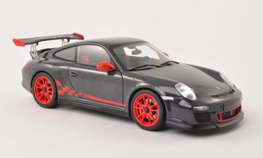 Porsche 997 GT3 1/18 Autoart GT3 3.8 grijs/rood 2010 modelauto