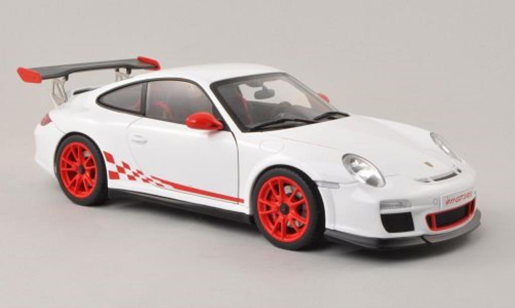 Porsche 997 GT3 1/18 Autoart GT3 3.8 wit/rood 2010 modelauto