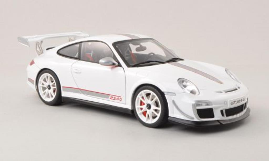 Porsche 997 GT3 1/18 Autoart GT3 4.0 wit/grijs 2011 modelauto