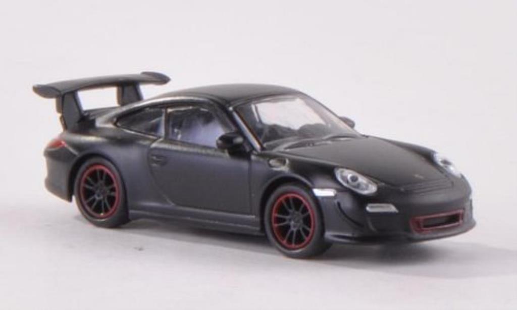 Porsche 997 GT3 1/87 Schuco GT3 matt-zwart modelauto