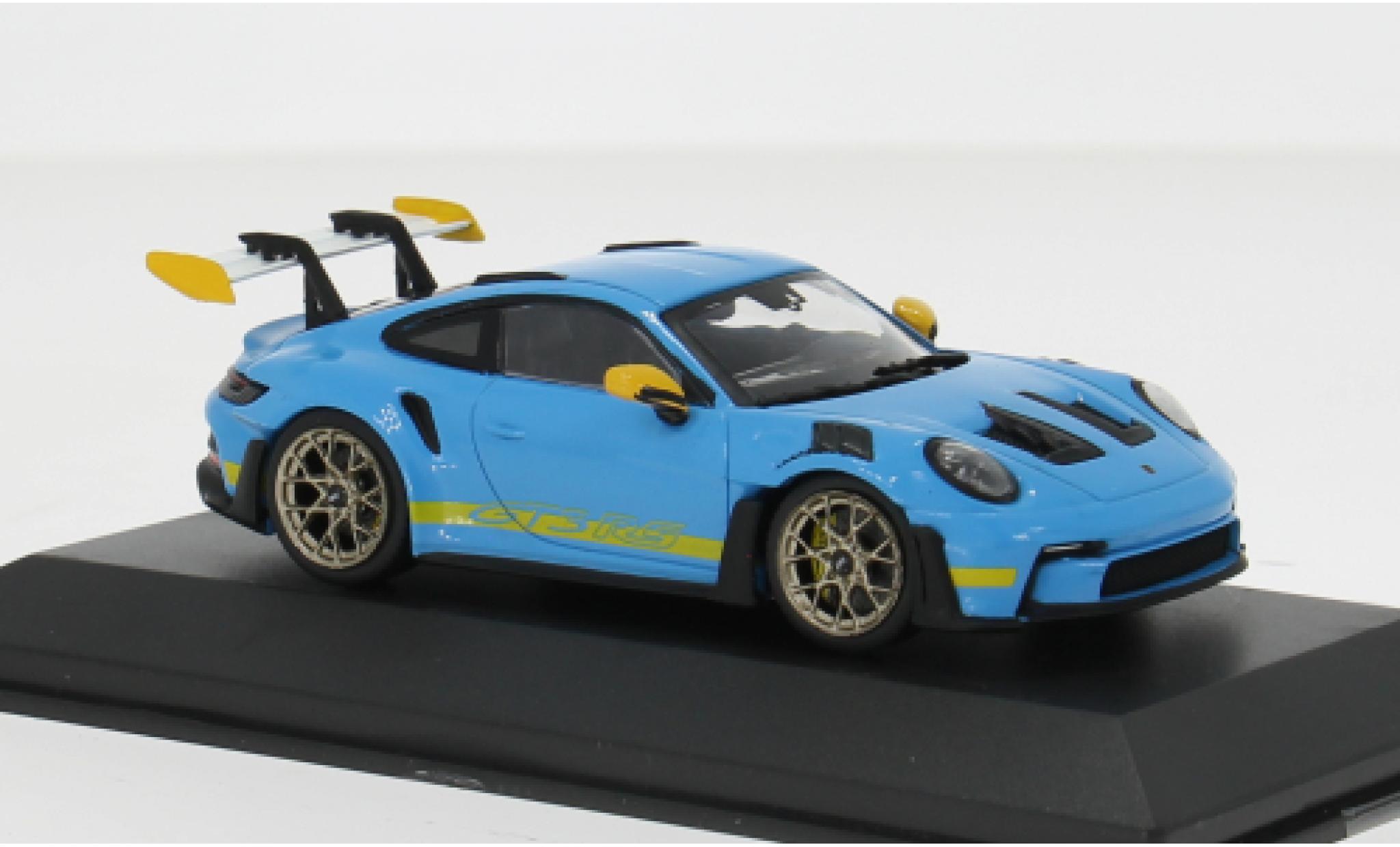 Porsche 911 1/43 Solido GT3 RS blauw/geel 1:43 modelauto
