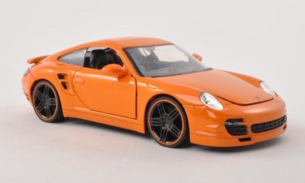 Porsche 997 1/24 Jada Toys oranje 2007 modelauto