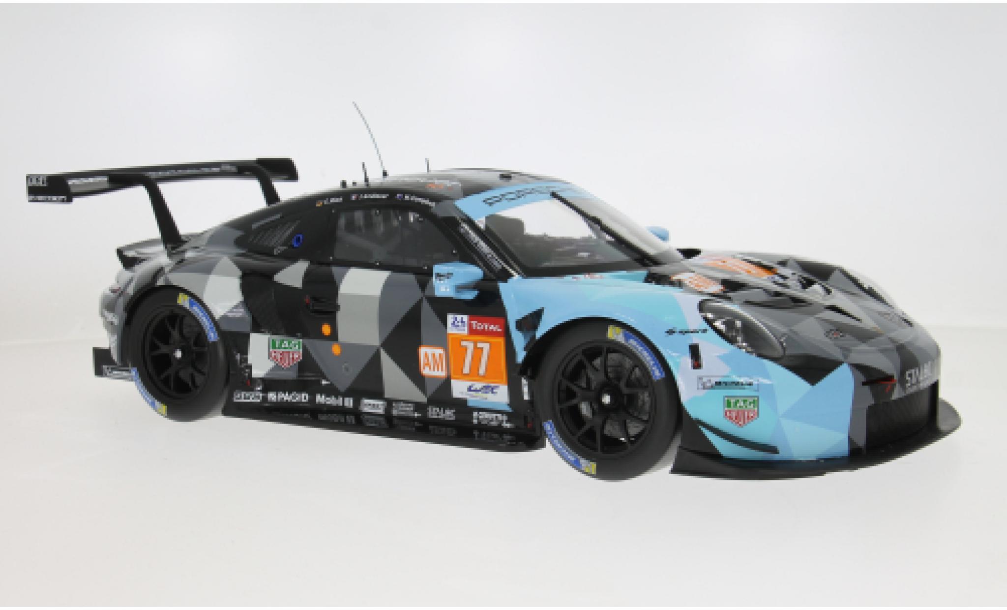 Porsche 991 RSR 1/12 IXO 911 24h Le Mans 2018 Dempsey Proodon Racing #77 M.Campbell/J.Andlauer 1:12 modelauto