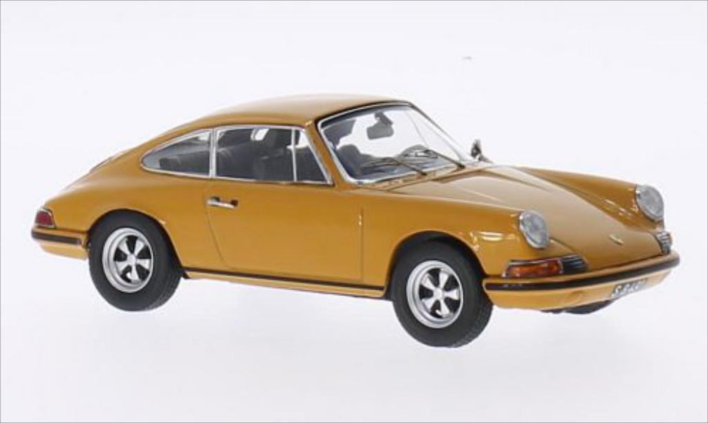Porsche 911 S 1/43 Schuco S Jochens Elfer geel modelauto