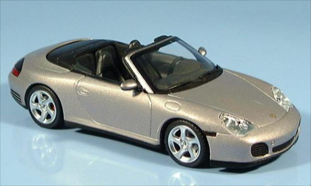 Porsche 996 S 1/43 Minichamps S4 Cabriolet metallic grijs CA 2003 modelauto