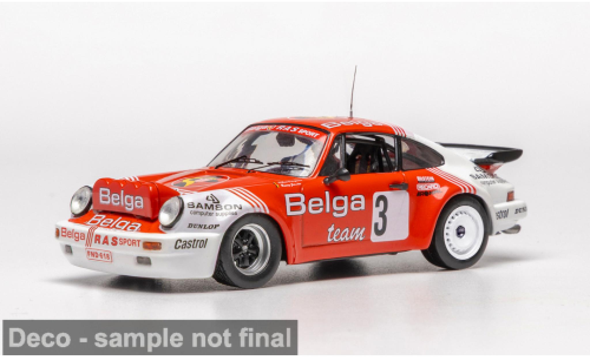 Porsche 930 1/43 IXO 911 SC/RS Circuit des Ardennes 1985 #3 R.Droogmans/R.Joosten 1:43 modelauto