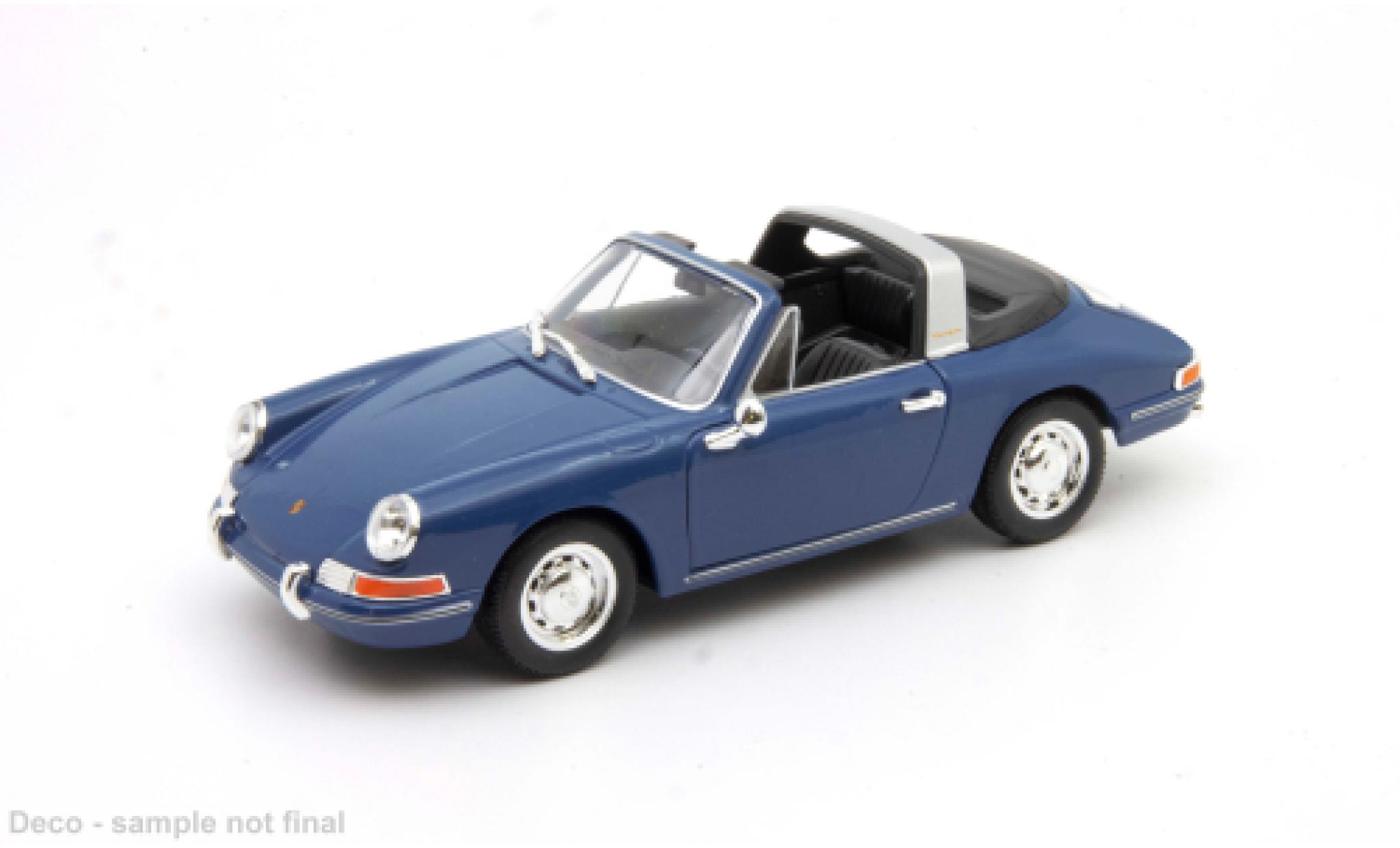 Porsche 911 1/24 Welly Targa blauw 1:24 modelauto