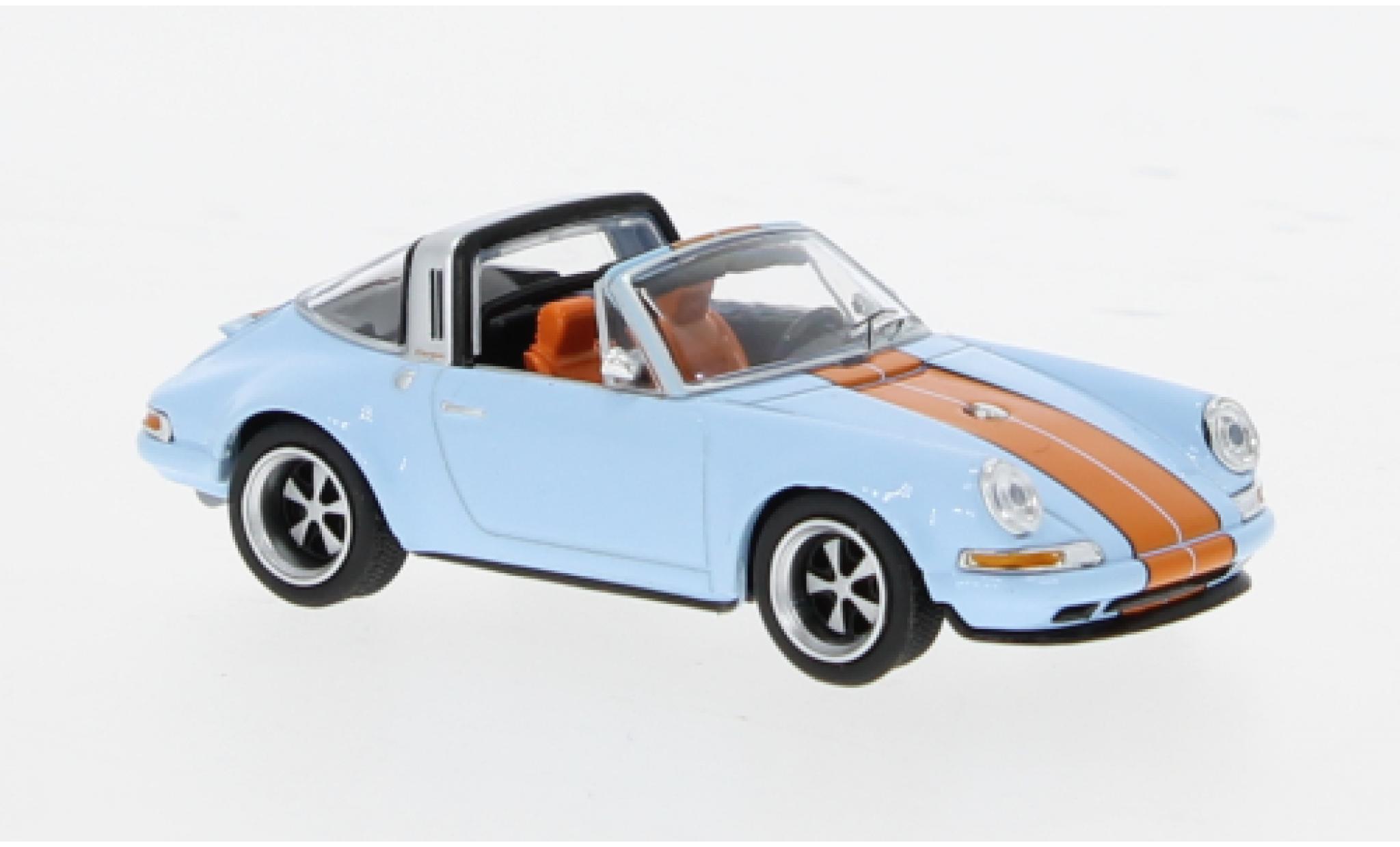 Porsche 911 1/64 Pop Race Targa Sing blauw 1:64 modelauto