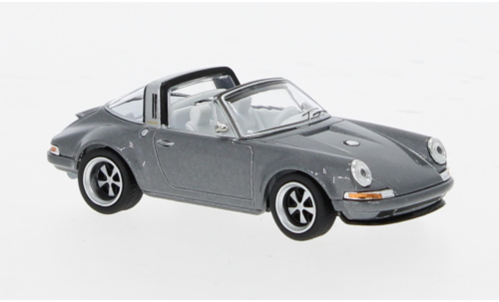 Porsche 911 1/64 Pop Race Targa Sing grijs 1:64 modelauto