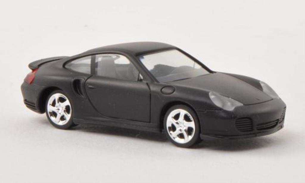 Porsche 996 Turbo 1/87 Herpa Turbo matt-zwart modelauto