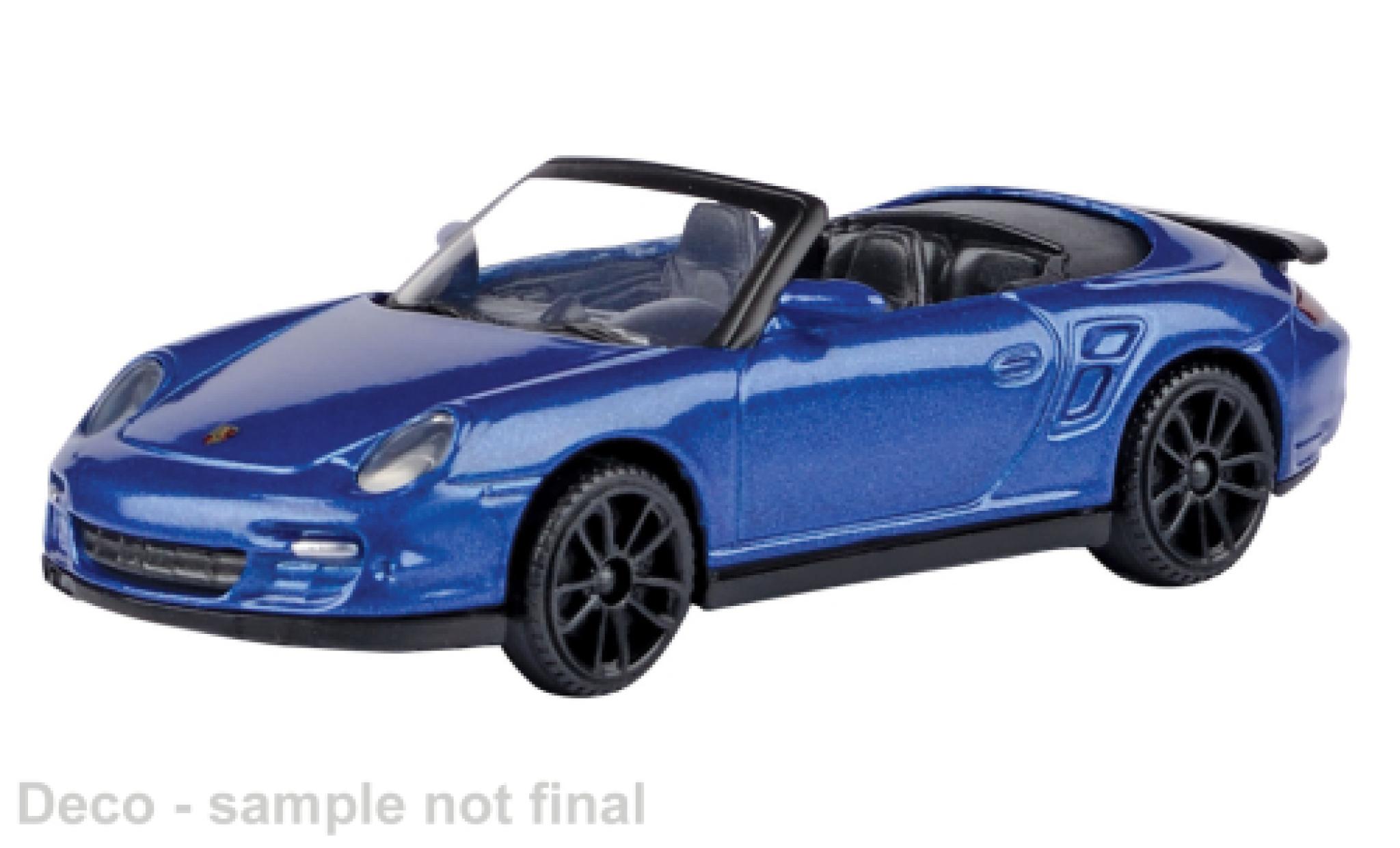 Porsche 911 1/43 Motormax Turbo blauw 1:43 modelauto