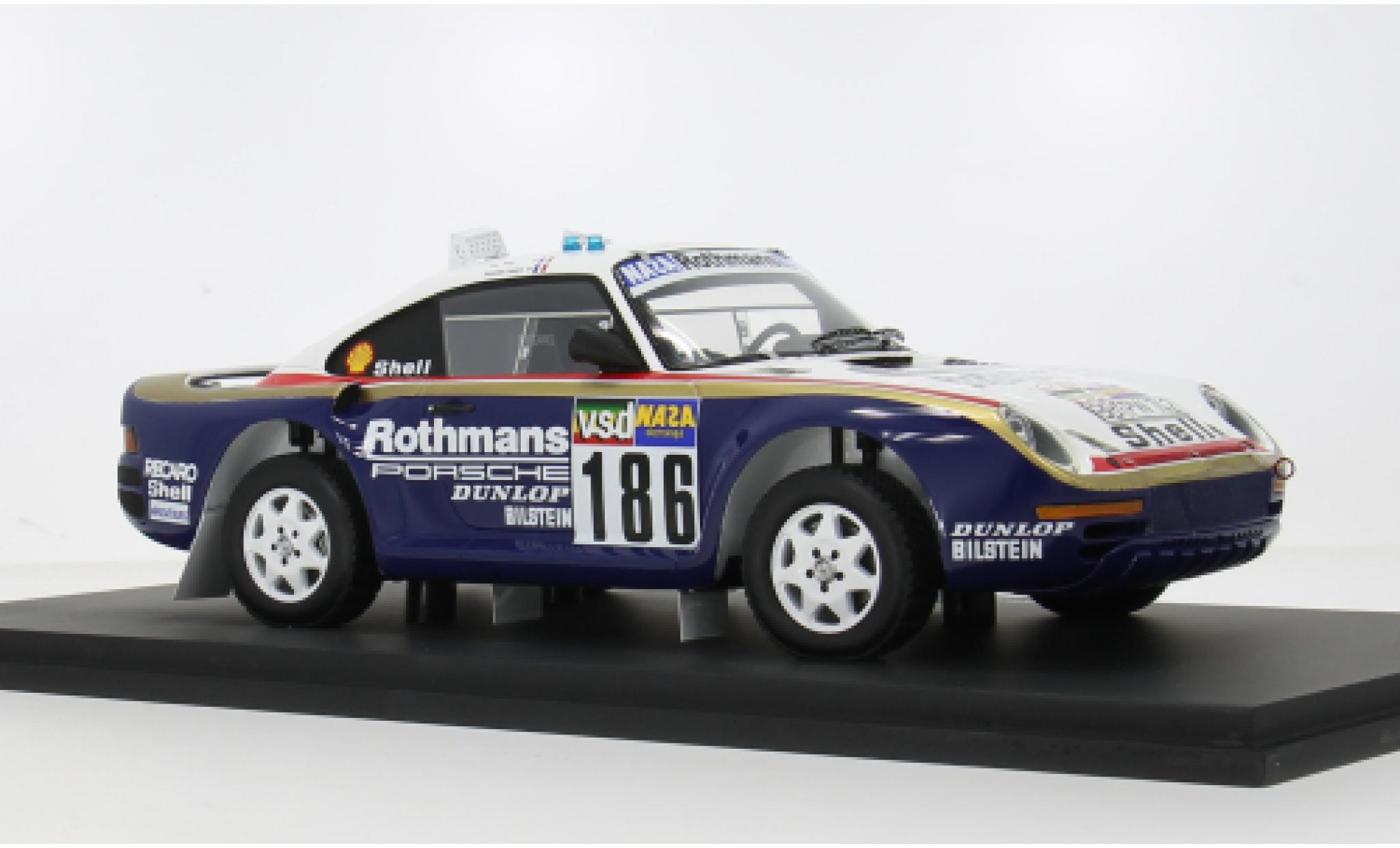 Porsche 959 1/18 Spark Rally Paris Dakar 1986 #186 R.Metge/D.Lemoine 1:18 modelauto