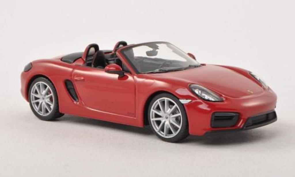 Porsche Boxster 1/43 Minichamps GTS (981) rood modelauto