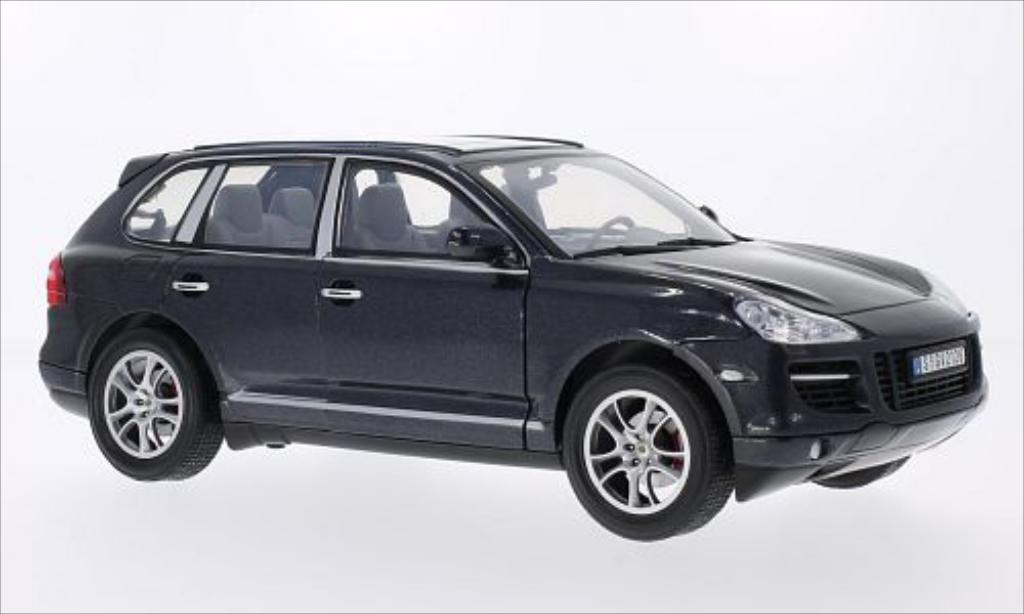 Porsche Cayenne Turbo 1/18 Motormax Turbo metallic grijs 2008 modelauto
