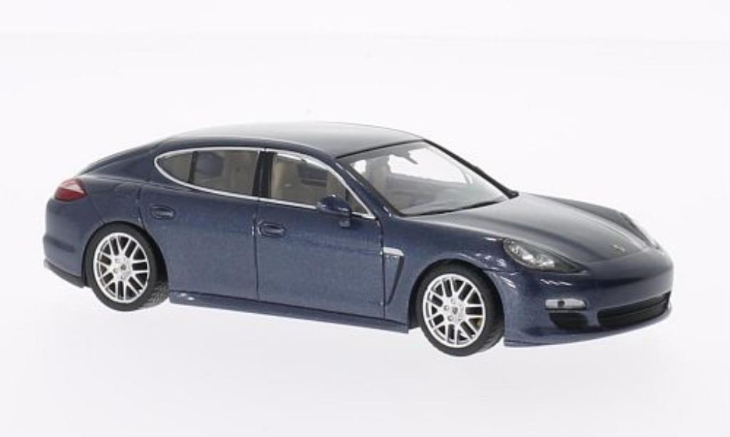Porsche Panamera 4S 1/43 Minichamps 4S grijs-blauw 2011 modelauto