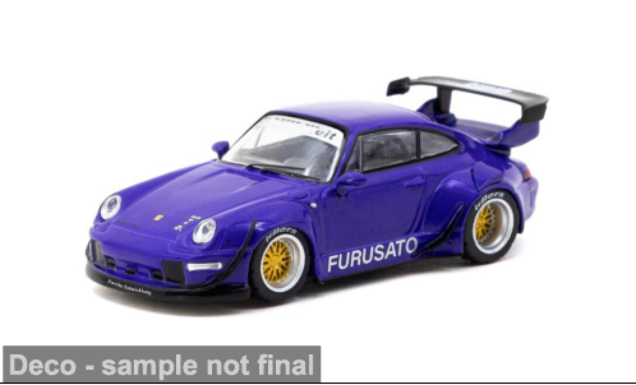 Porsche 993 RWB 1/64 Tarmac Works paars 2024 Furusato 1:64 modelauto