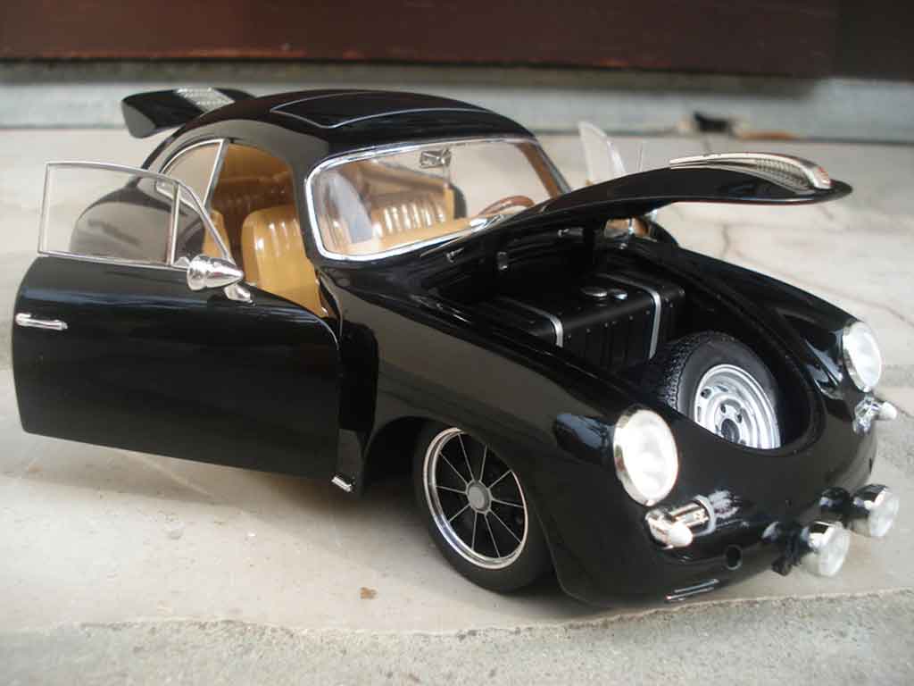 Porsche 356 1961 B zwart old-school jantes brm 1/18 Ricko
