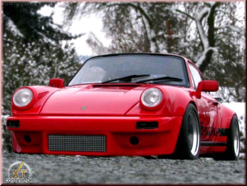 Porsche 930 RS 1/18 Autoart RS 3.0 carrera rood jantes fuchs 1974 modelauto