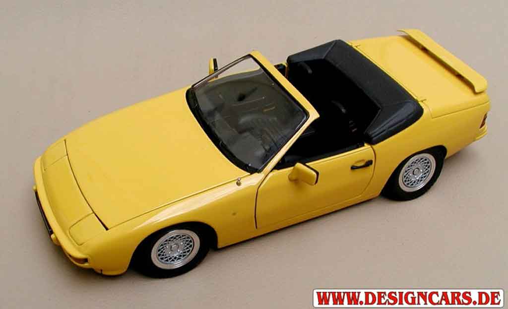 Porsche 924 Base cabriolet geel 1/18 Minichamps