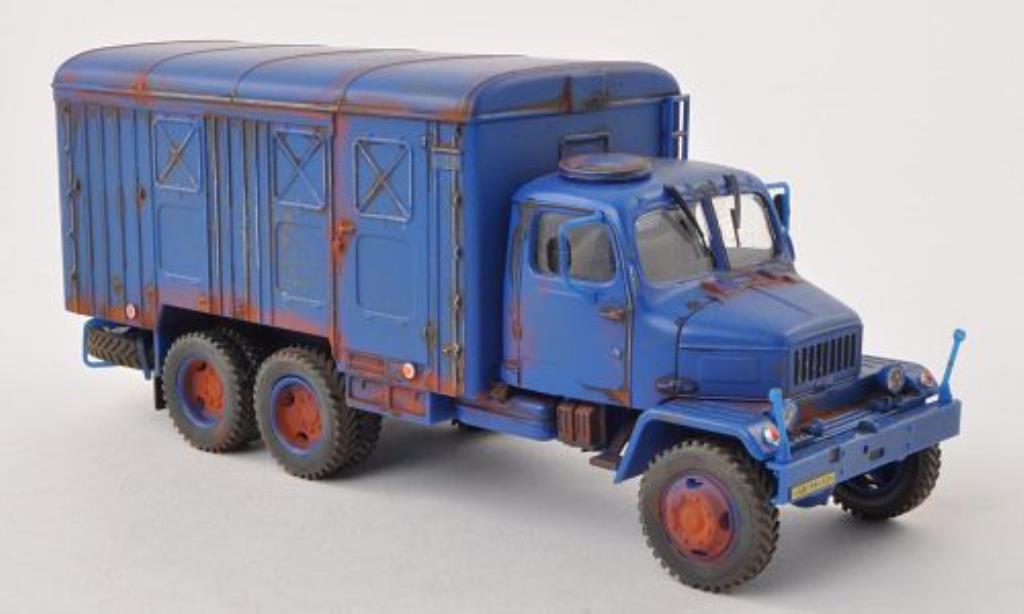 Praga V3S 1/43 Abrex Kasten blauw mit Rostspuren modelauto