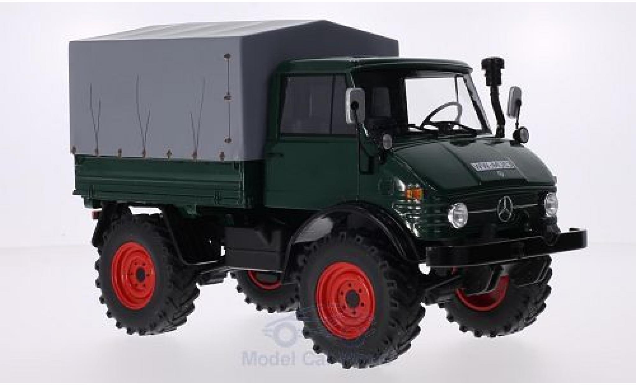 Mercedes Unimog 1/18 Premium ClassiXXs 406 groen mit Plane modelauto