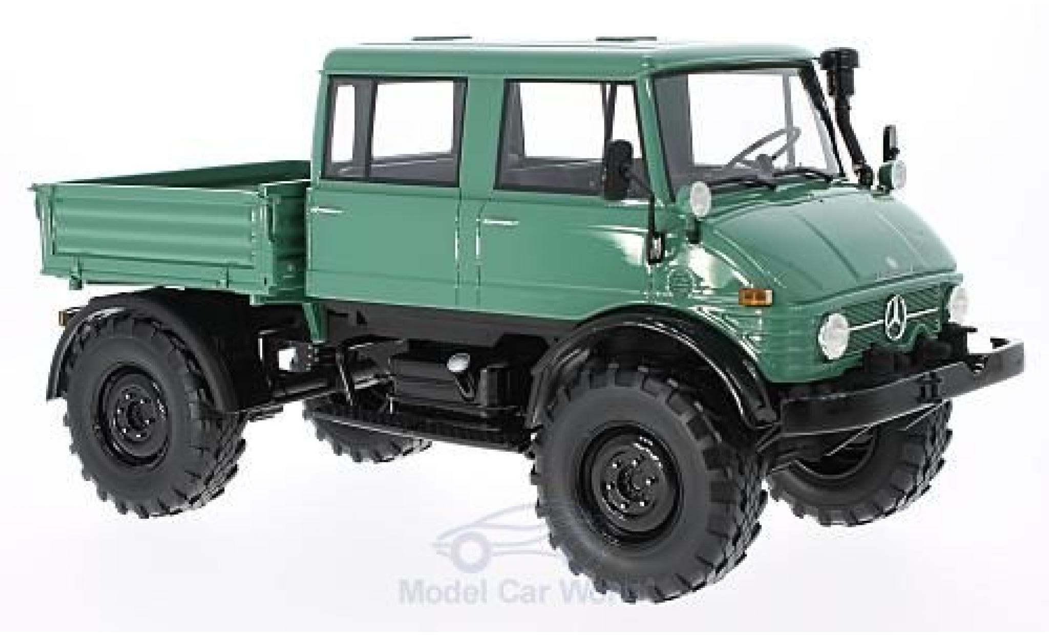 Mercedes Unimog 1/18 Premium ClassiXXs 416 DoKa groen/zwart 1975 modelauto