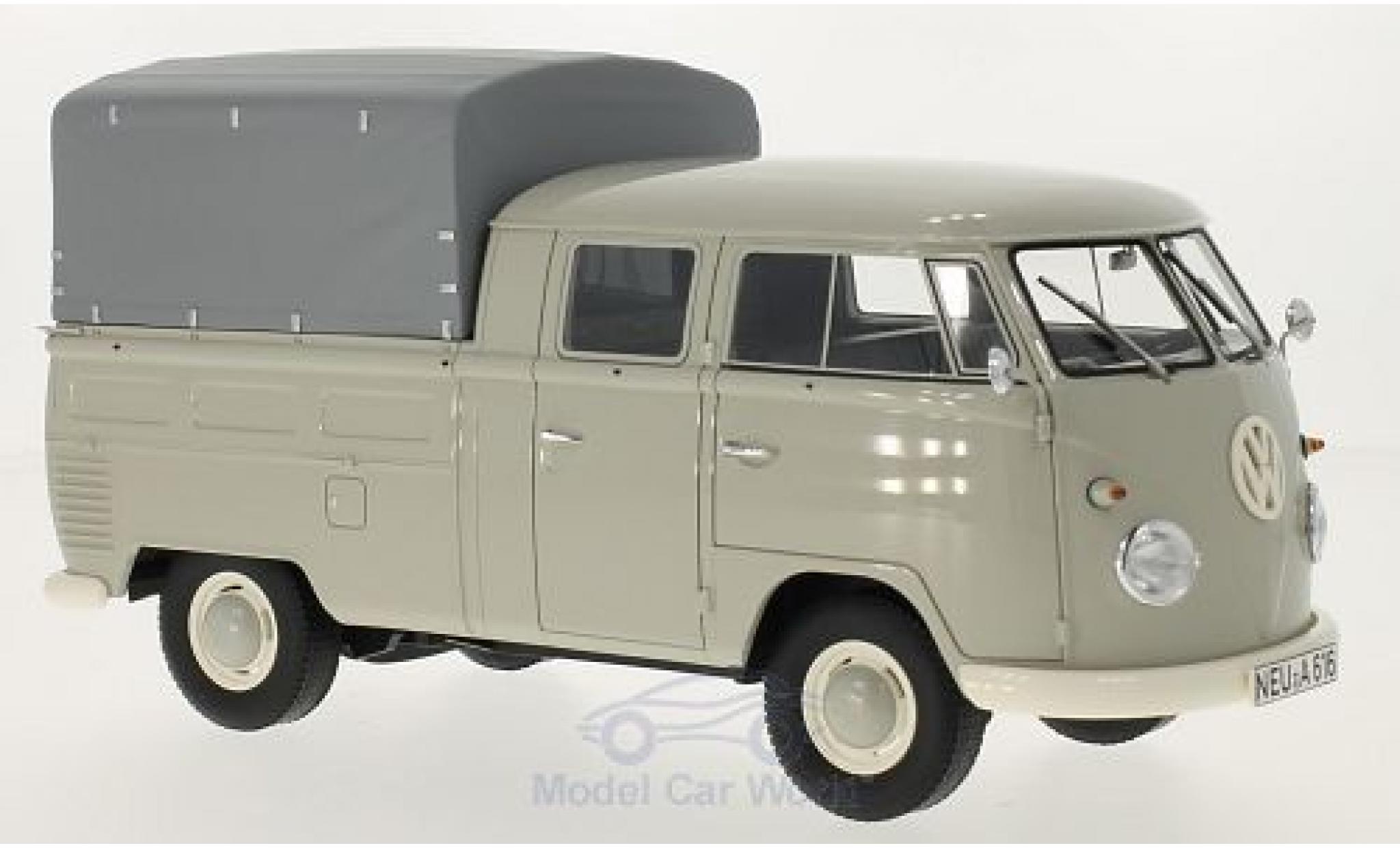Volkswagen T1 B 1/18 Premium ClassiXXs grijs 1960 Doppelkabine mit Plane modelauto