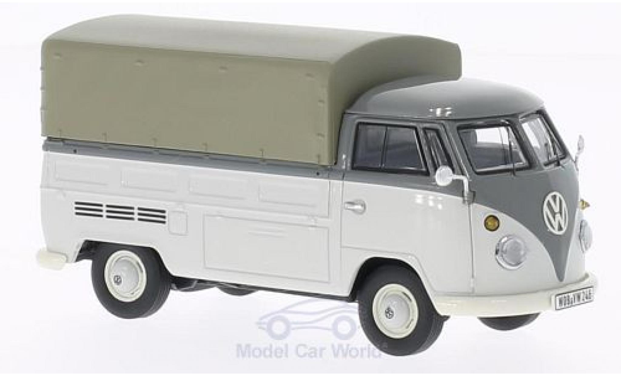 Volkswagen T1 A 1/43 Premium ClassiXXs Pritsche grijs mit Plane modelauto